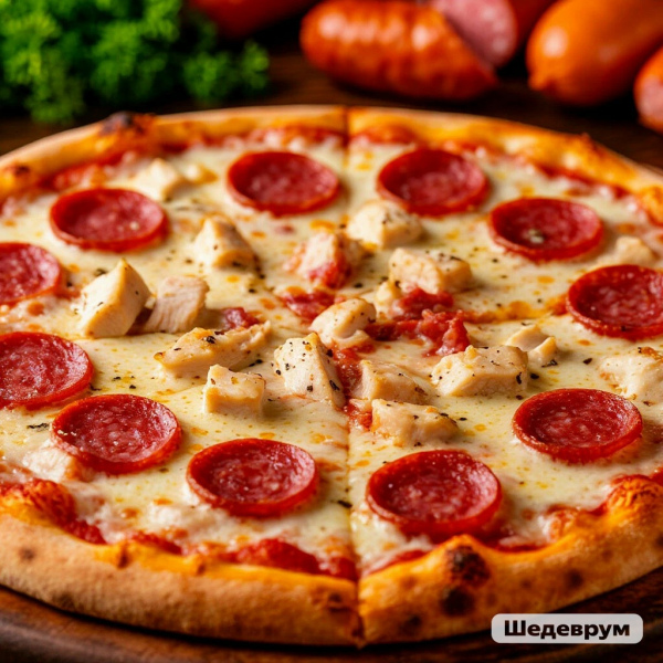 Пицца "Курица и салями" 30см.