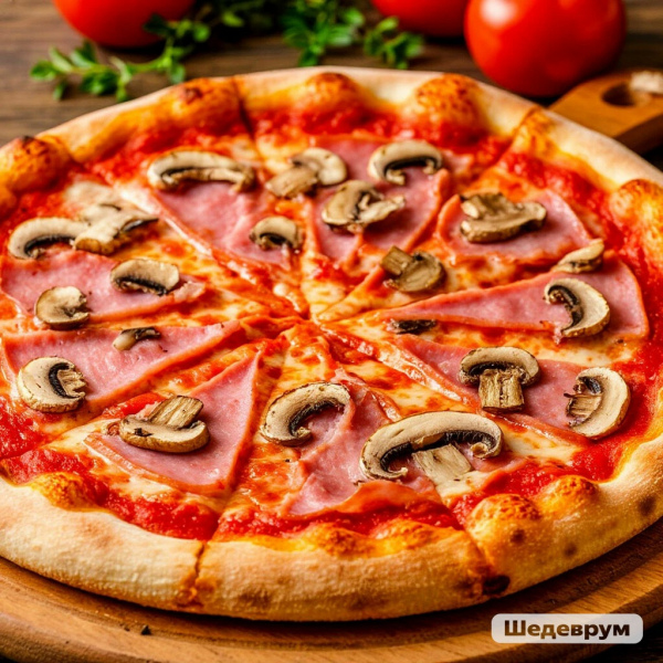 Пицца "Ветчина и грибы" 30см